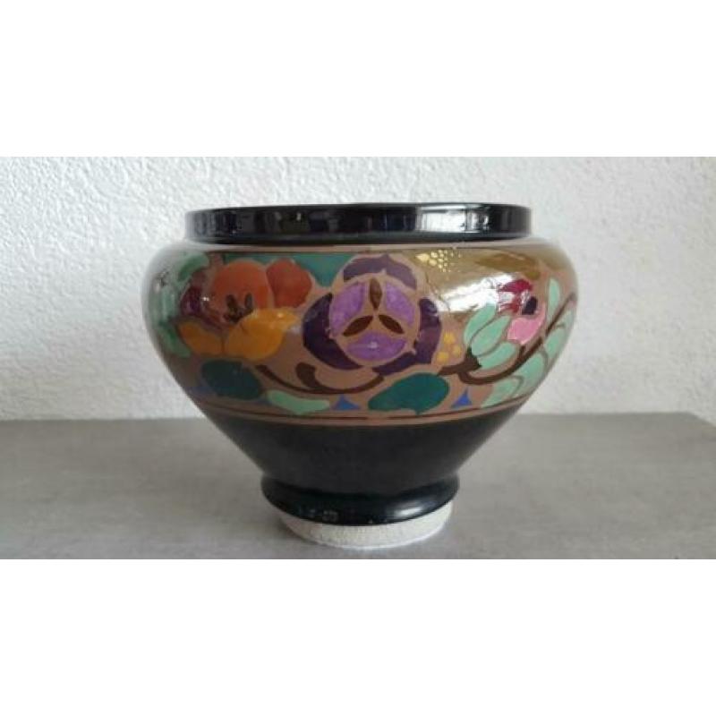 Gouda Holland pot bloempot plateel aardewerk