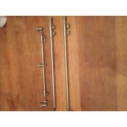 2x RvS adjustable buzzerbars met 4x banksticks en goalposts