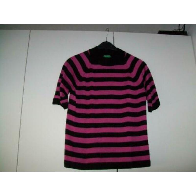 Benetton strepen twinset mt.L