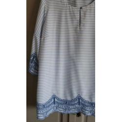 Leuke blouse van Promiss mt xl blauw /wit gestreept