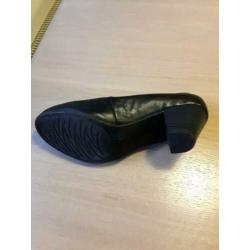 Zwarte leren pumps