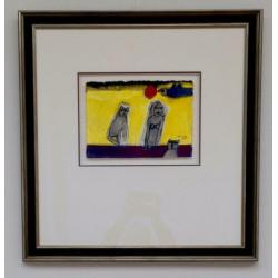 Corneille, originele aquarel, prachtig ingelijst -TOP-