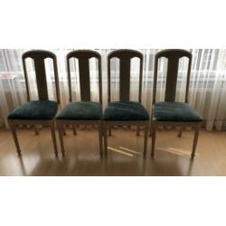 Houten stoelen, set van 4
