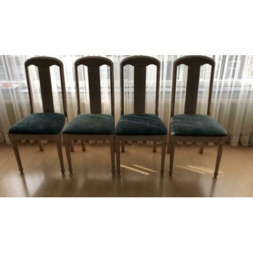 Houten stoelen, set van 4