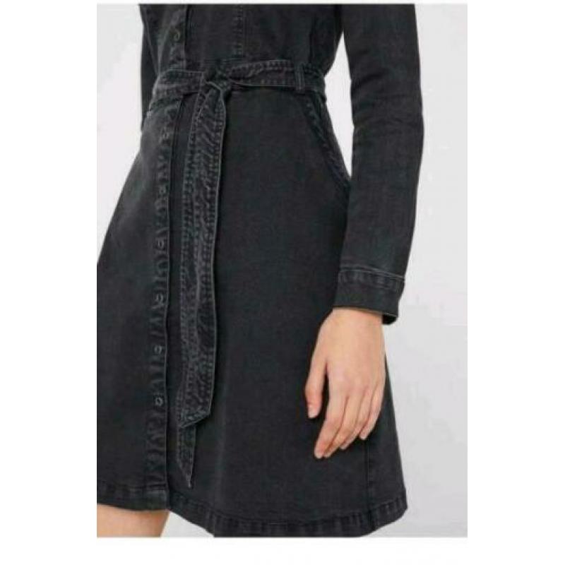 Zwart grijze denim jurk XL 42 met ceintuur ESPRIT EDC