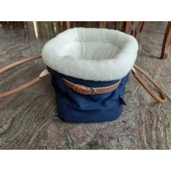 Poezen reis tas- blauw /ecru -petstyle- nieuw!!!!