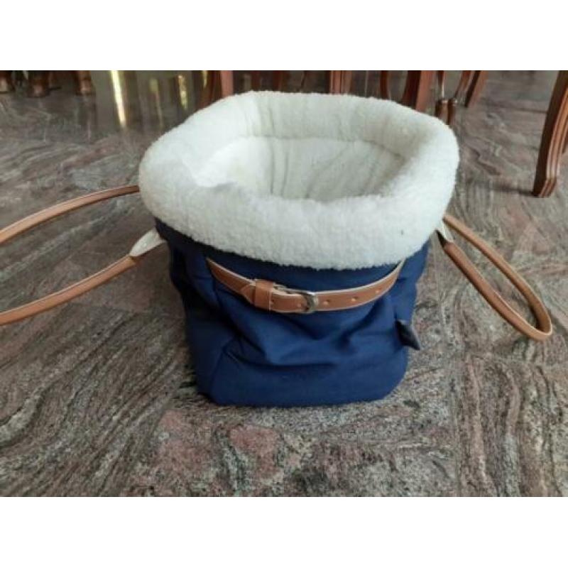 Poezen reis tas- blauw /ecru -petstyle- nieuw!!!!