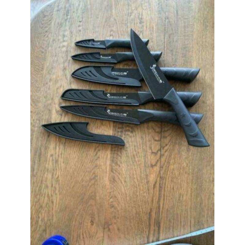 Messenset Zwart - 6 stuks