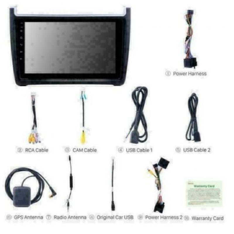 VW Polo bluemotion radio navigatie android 8.1 wifi dab 9''