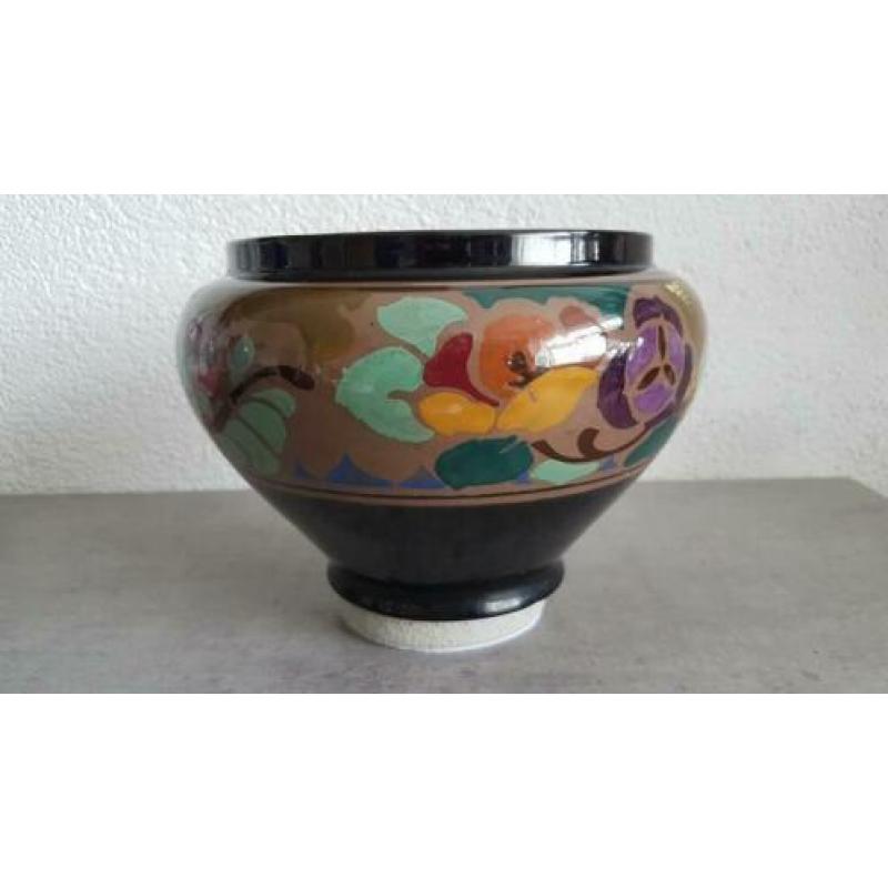 Gouda Holland pot bloempot plateel aardewerk