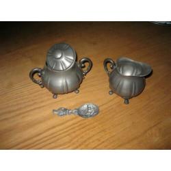 Tinnen koffieservies