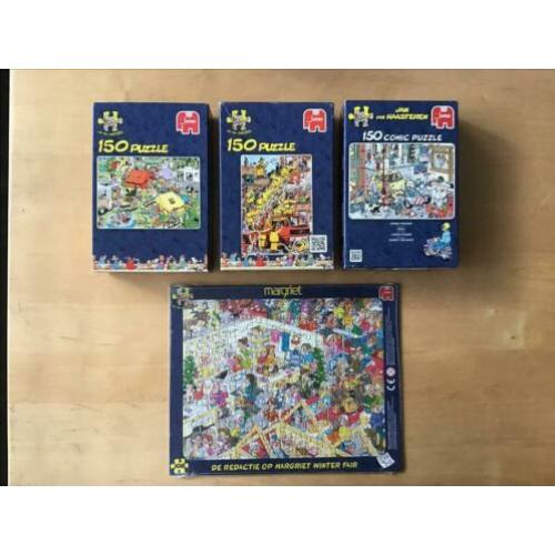 4 Jan van Haasteren puzzels - 150 stukjes