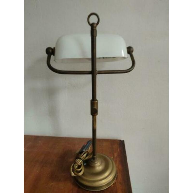 bankier lamp notaris lamp wit glas
