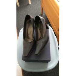 Prachtige donkerblauwe leren pumps MANFIELD maat 38