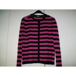 Benetton strepen twinset mt.L