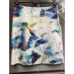 Expresso rok wit geel blauw gewerkt nieuw