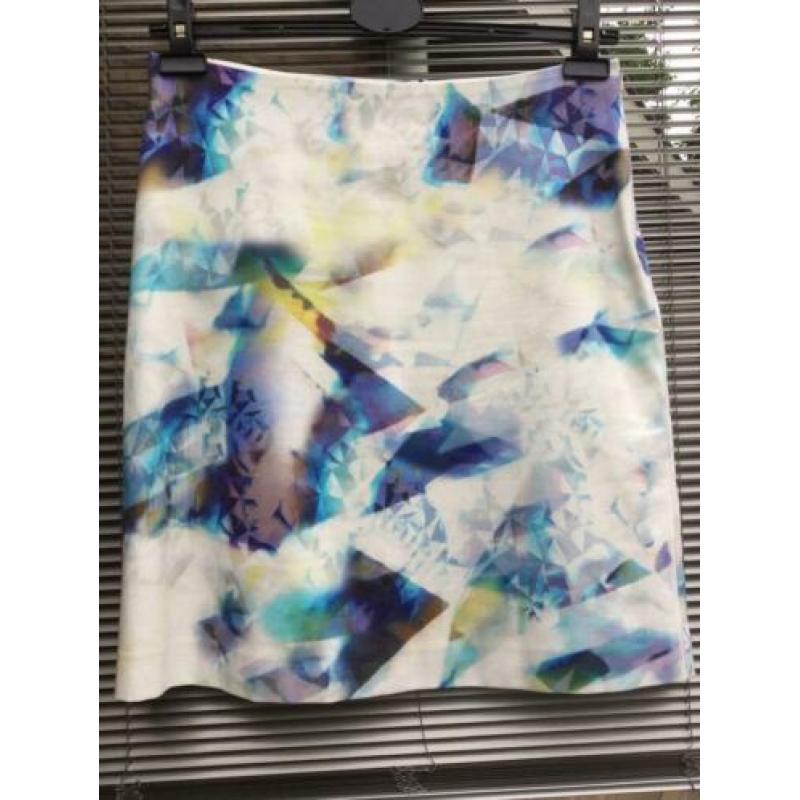 Expresso rok wit geel blauw gewerkt nieuw