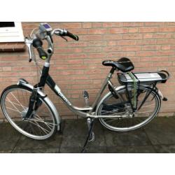 Elektrische gazelle orange met gold accu