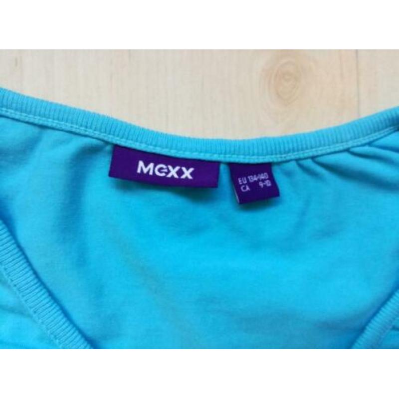 Mexx aqua blauw bolero vestje mt 134 140