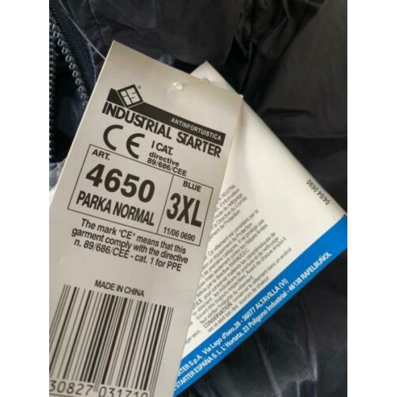 Nieuw Industrial starter parka regen/werk jas 3XL