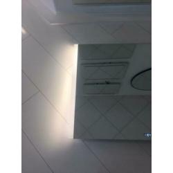 LED Spiegel 120x90cm met verwarming en klokje