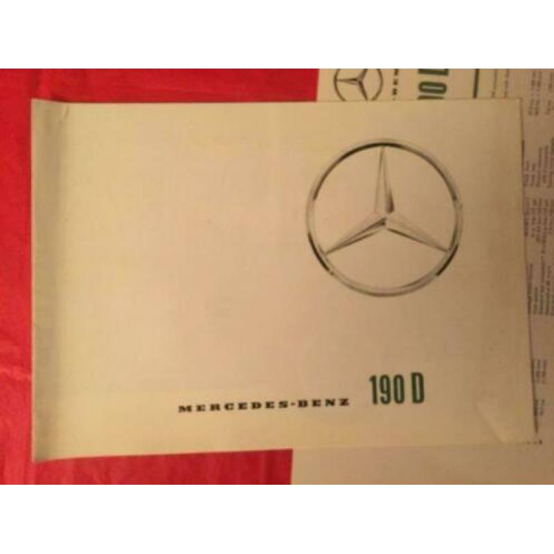 1962 Mercedes 190D Brochure USA