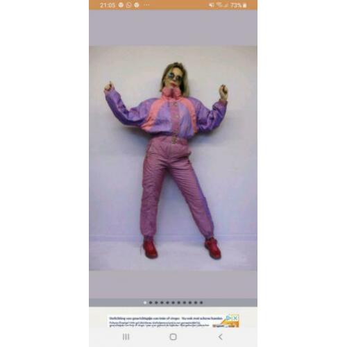 Skipak, ski overall retro, carnaval, dames maat M