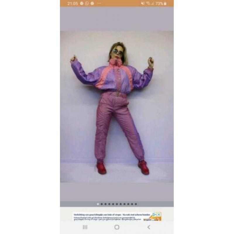 Skipak, ski overall retro, carnaval, dames maat M