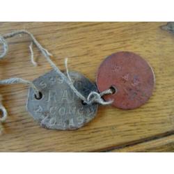 Setje dogtags, RAF op naam van Thomas