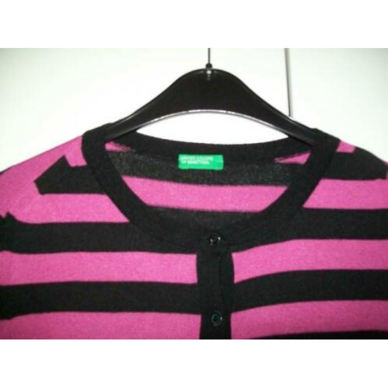 Benetton strepen twinset mt.L