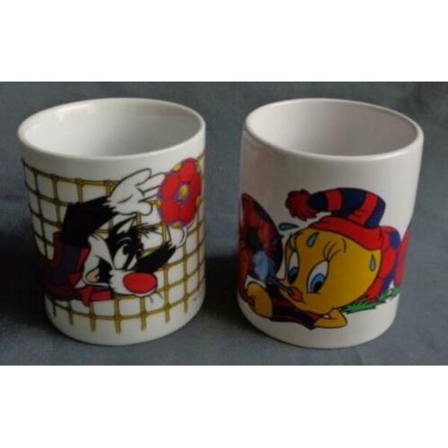 LOONEY TUNES BARCELONA FOOTBALL CLUB 2x mok beker kop H9xO7.