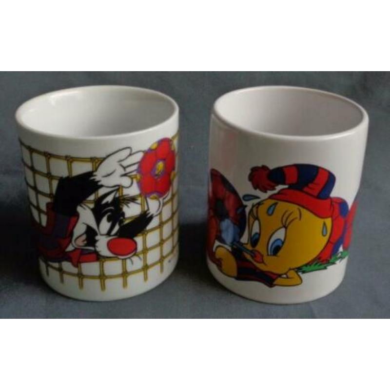 LOONEY TUNES BARCELONA FOOTBALL CLUB 2x mok beker kop H9xO7.