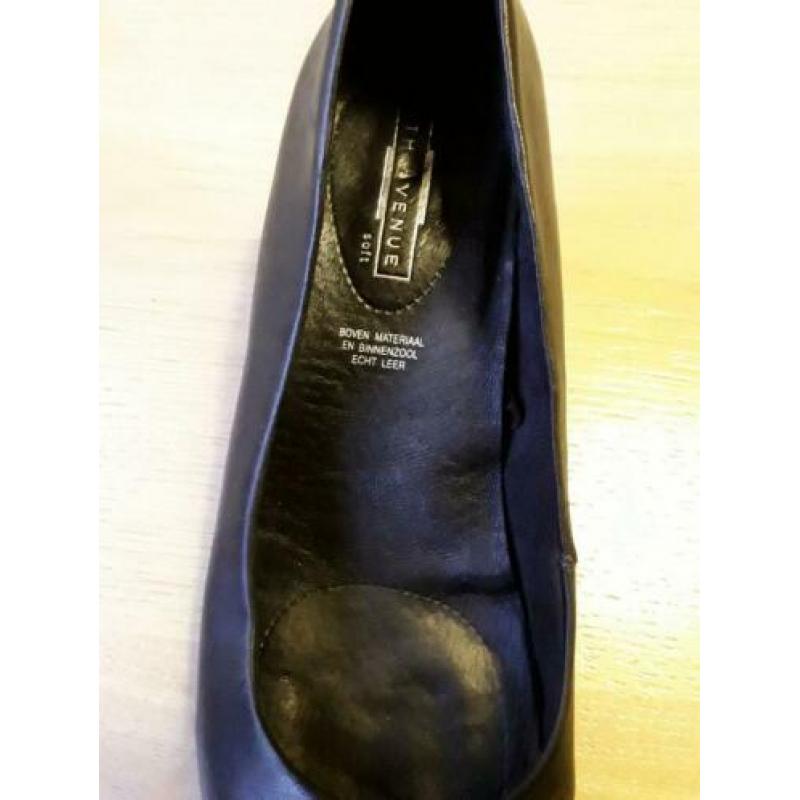 Zwarte leren pumps