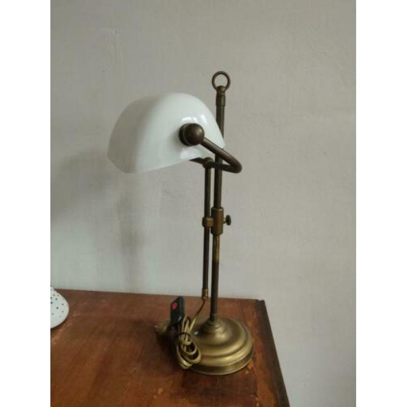 bankier lamp notaris lamp wit glas