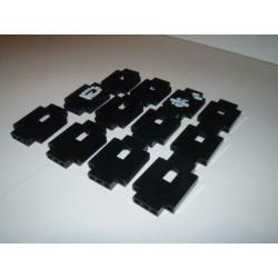 12 Lego Rots/Muur/Deur/Raam (17) ZWART in perfecte staat!!