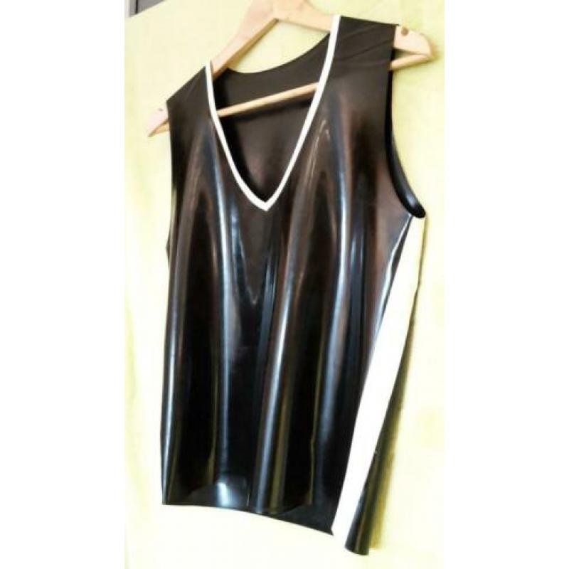 latex top heren, maat small, Wasteland, Toxic, Bitch