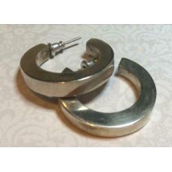 Vintage zilveren creolen oorbellen Sterling zilver 925