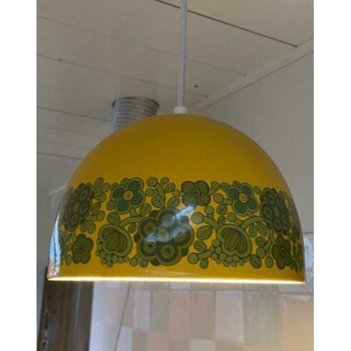 Kaj Franck Finel Finland Fog Morup hanglamp geel MCM emaille