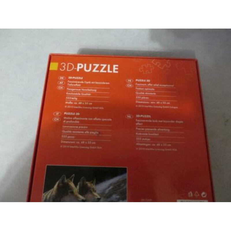 3 d puzzle wolven / husky 's 555 stukjes