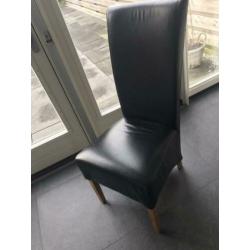 4x leren eetkamer stoelen 5,00 pst