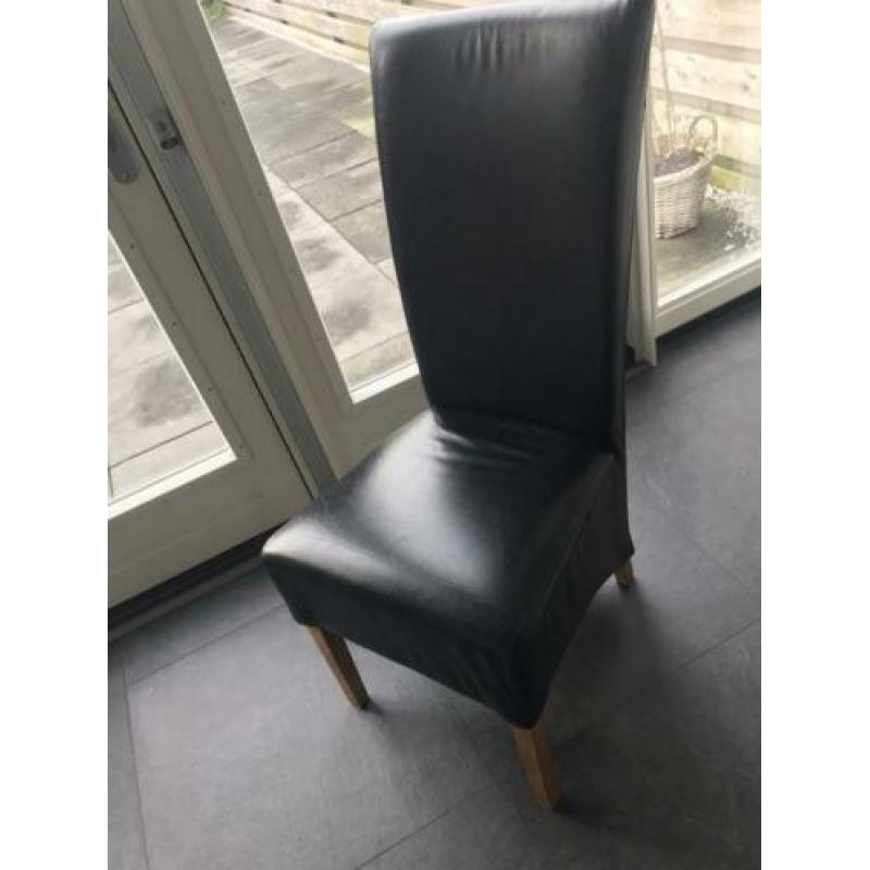 4x leren eetkamer stoelen 5,00 pst