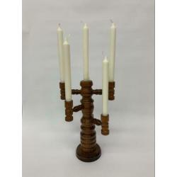 Vintage kandelaar hout retro