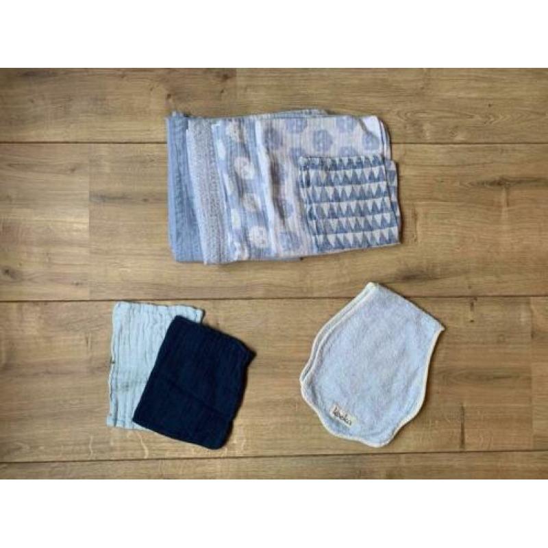 Z.g.a.n. Hydrofiele doeken, Koeka, Jollein, blauw, washandje