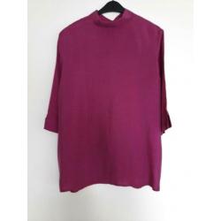 Nieuwe fuchsia roze blouse - ULLA POPKEN - Maat 46-48