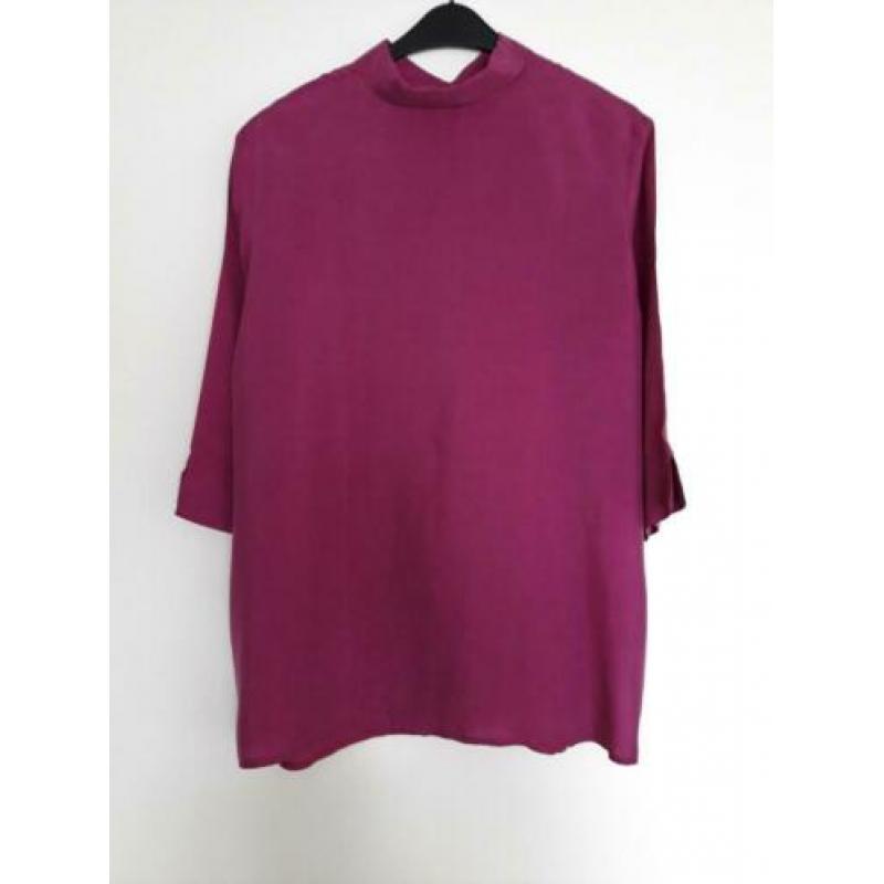 Nieuwe fuchsia roze blouse - ULLA POPKEN - Maat 46-48