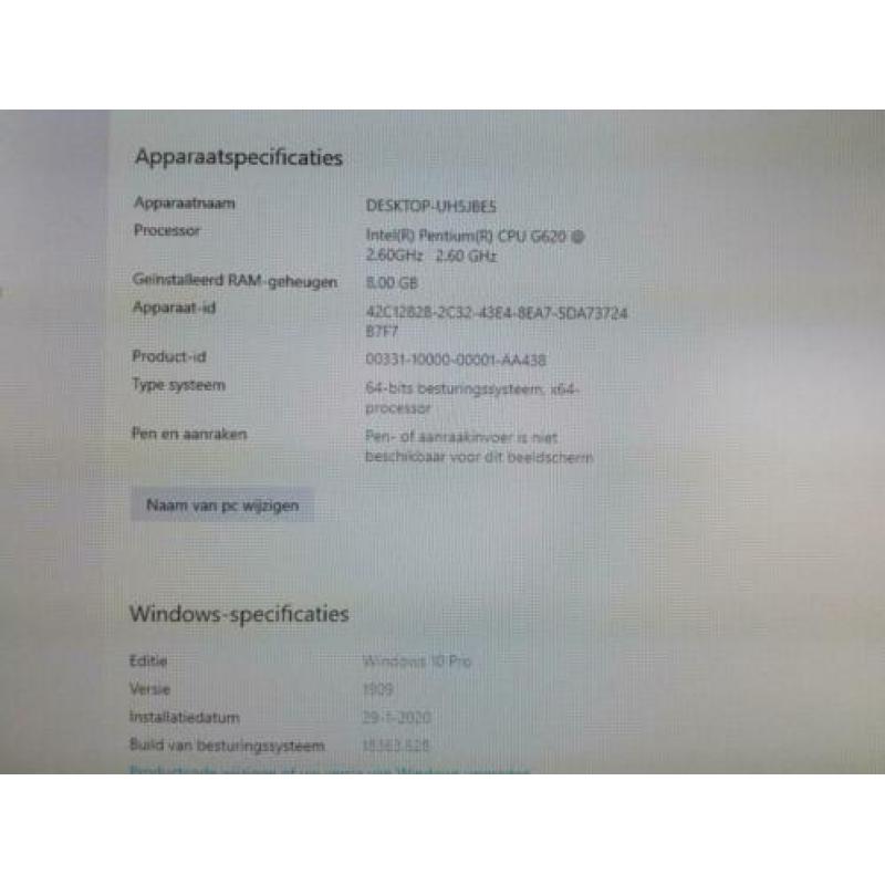 Dell Veriton Dual Core G630 8GB RAM 500GB Opslag Windows 10