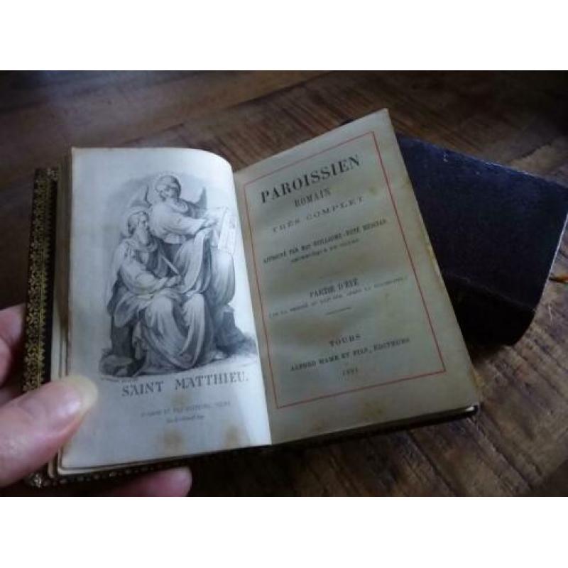 Franse Paroissien Romain Ete en Automne 1891 limoges leer
