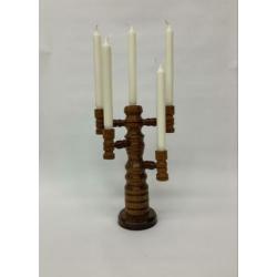 Vintage kandelaar hout retro