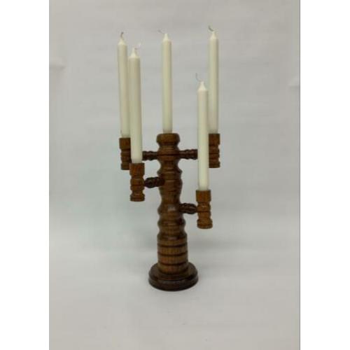 Vintage kandelaar hout retro