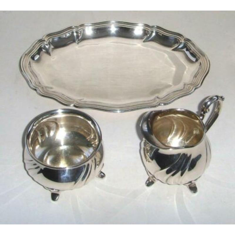 Sterling zilveren 835/925 koffie set Lutz & Weiss, ca 1900
